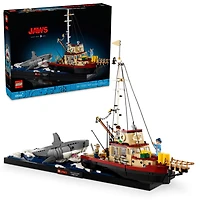 LEGO Ideas Jaws Building Set, Shark Toy, Diorama Kit for Adults, Includes the Orca Boat, 21350