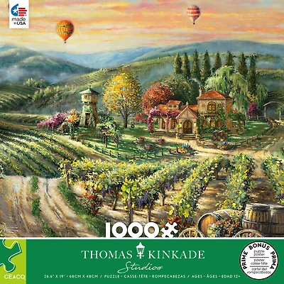 Thomas Kinkade - Peaceful Valley Vineyard - 1000 Piece Puzzle