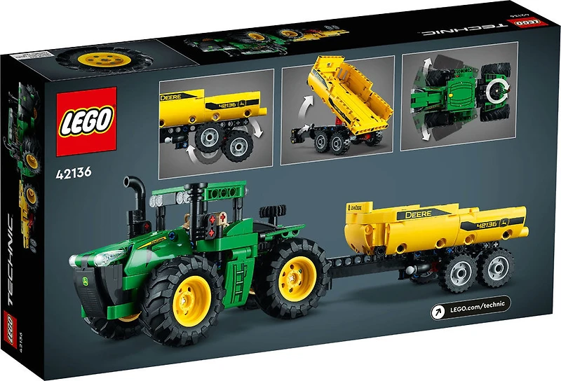 LEGO Technic Tracteur John Deere 9620R à 4 roues motrices 42136 Ensemble de modèle à construire (390 pièces)