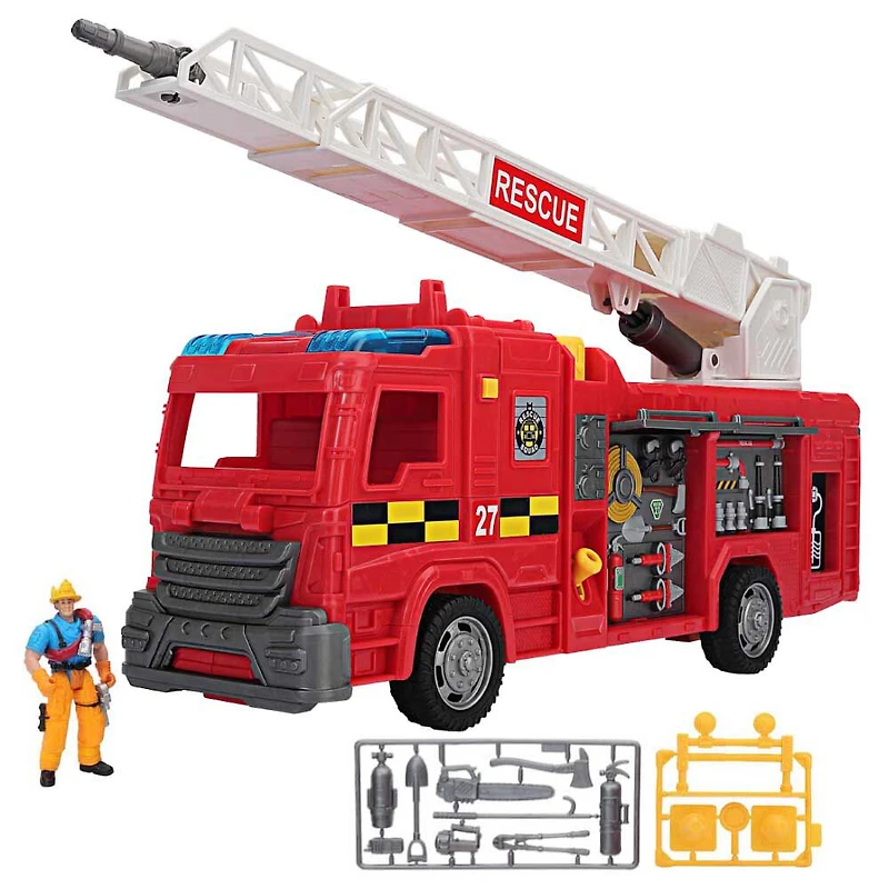 Ensemble de jeu Rescue Force - Camion de pompiers avec canon à eau