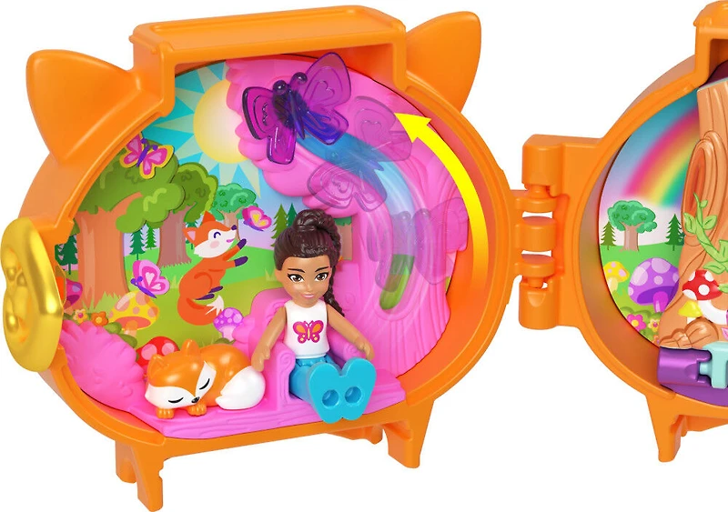 Polly Pocket Connexions Animales Coffret de jeu et poupées Renard