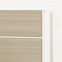 Munich Tête de lit Double Blanc et Orme naturel