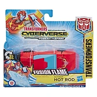 Transformers Toys Cyberverse Action Attackers: 1-Step Changer Autobot Hot Rod - Repeatable Fusion Flame Action Attack Move