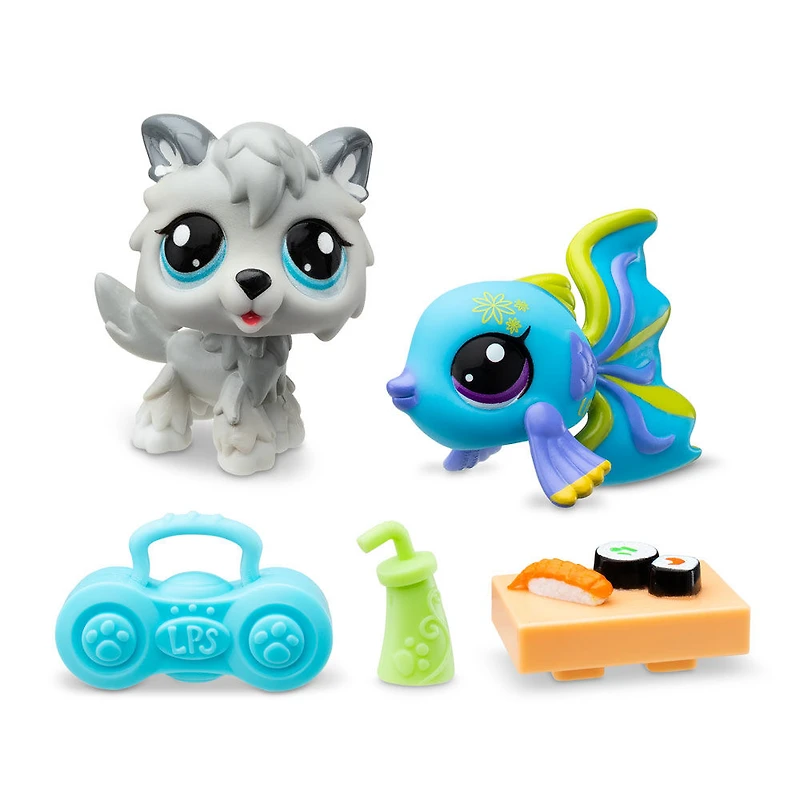 Littlest Pet Shop Paires d'animaux de compagnie, paquet de 2 Rockin' Sushi