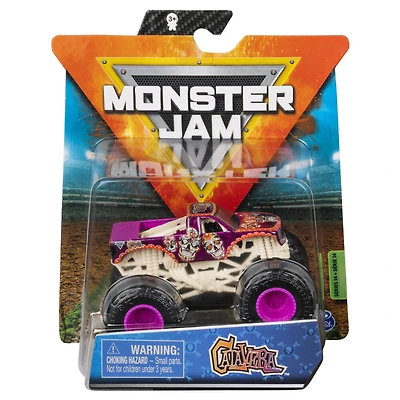 Monster Jam, Monster truck Calavera officiel, véhicule en métal moulé, série Bone Yard, échelle 1:64