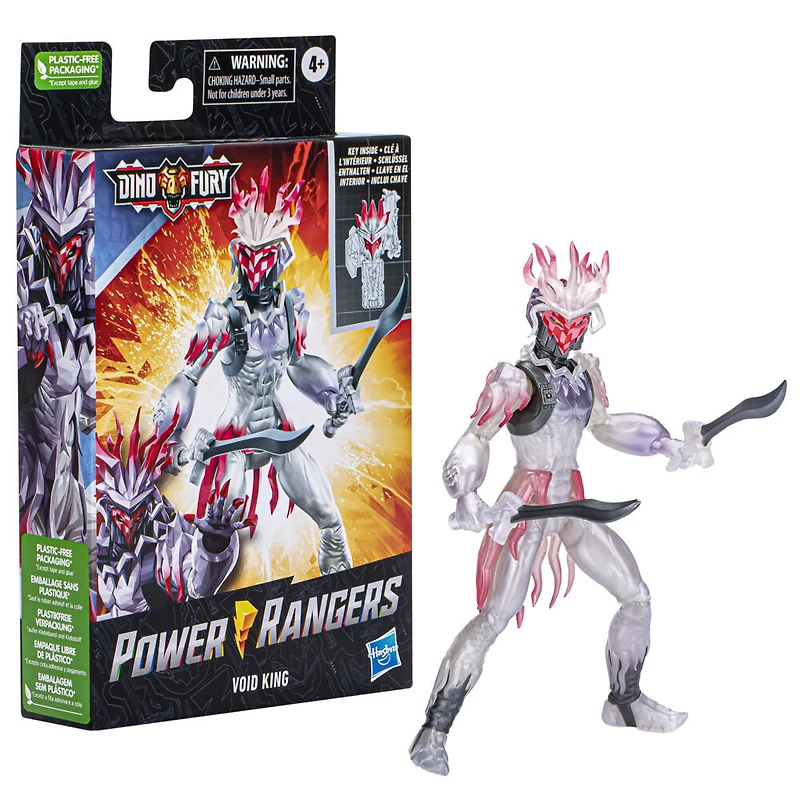 Power Rangers Dino Fury Roi du Néant, figurine Power Rangers à l'échelle 15 cm