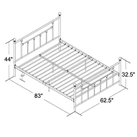 Lit en métal manila - grand, blanc DHP