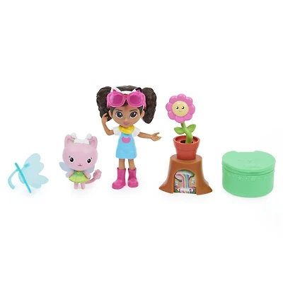 Gabby et la maison magique – Coffret Flower-rific Garden avec 2 figurines jouets, 2 accessoires, boîte surprise et meuble