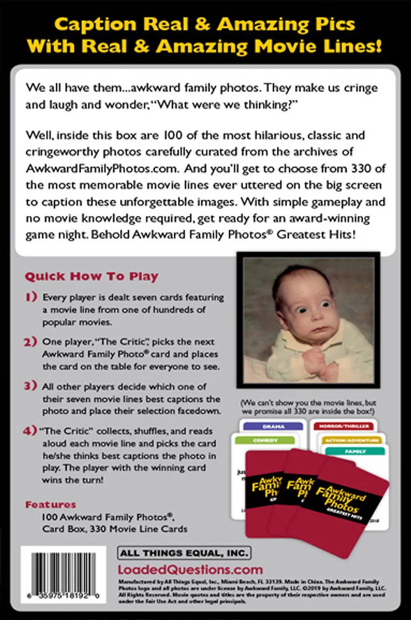 Jeu De Cartes Awkward Family Photos Greatest Hits - Édition anglaise