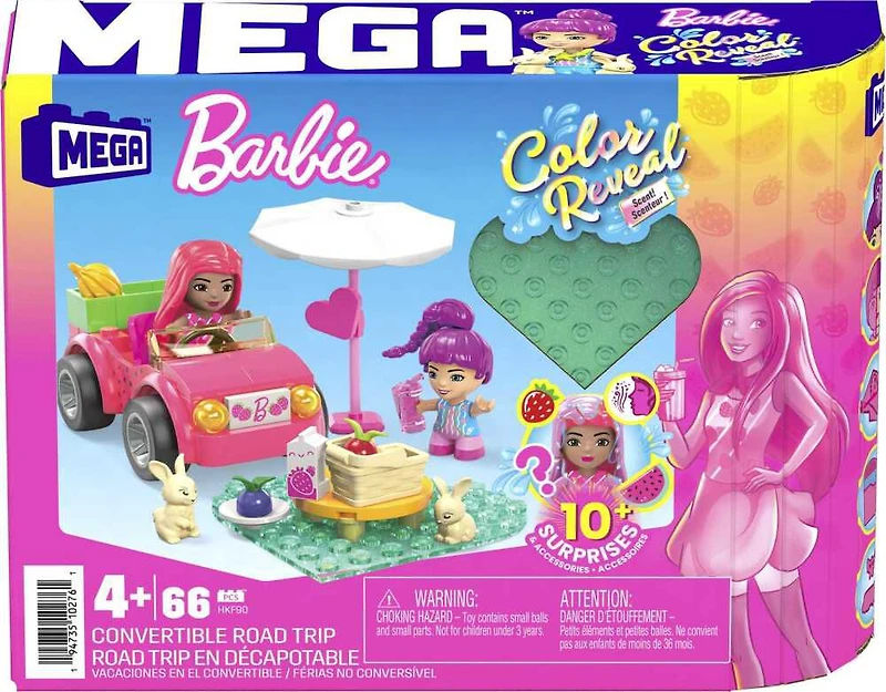 Mega Barbie Color Reveal Convertible Road Trip