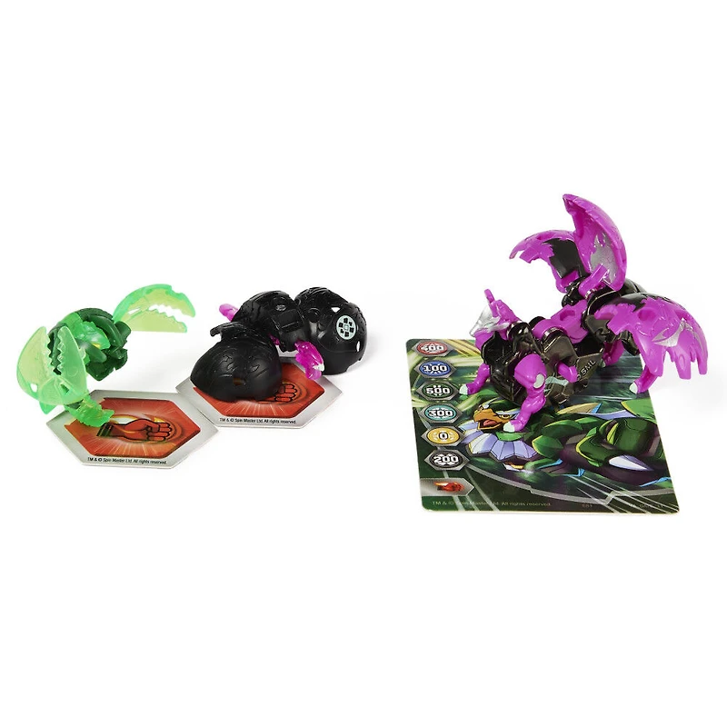 Bakugan Evolutions, Coffret Platinum Power Up Blitz Fox avec Nano Riptide et Nano Fury