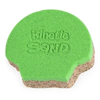 Kinetic Sand, Seashell Container with 4.5oz Neon Green and Kinetic Beach Sand