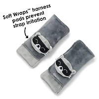 Coussinets de harnais et jouet de personnage raton laveur Diono