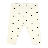 Baby Mode Ensemble 3 pièces legging et bandeau : cœur crème 3M
