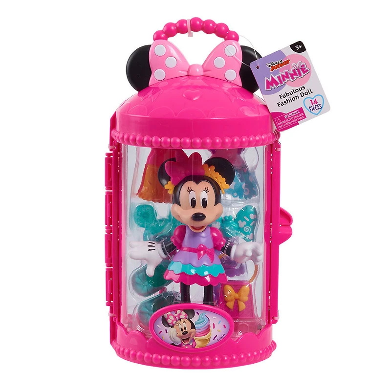 Poupée de Mode Fabuleuse de Minnie Mouse 14 éléments Fête Sucrée et Accessoires