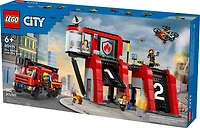 LEGO City Fire Station with Fire Truck Pretend Play Toy 60414