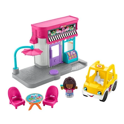 Fisher-Price - Barbie - Café Aventures en ville et taxi par Little People