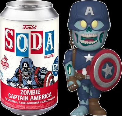 Figurine en Vinyle Zombie Captain America par Funko SODA! - Notre exclusivité