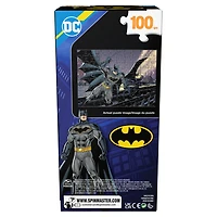 DC Comics, Batman 100-Piece Jigsaw Puzzle Superhero Gotham Batmobile Movie Merch in Easy Storage Tower