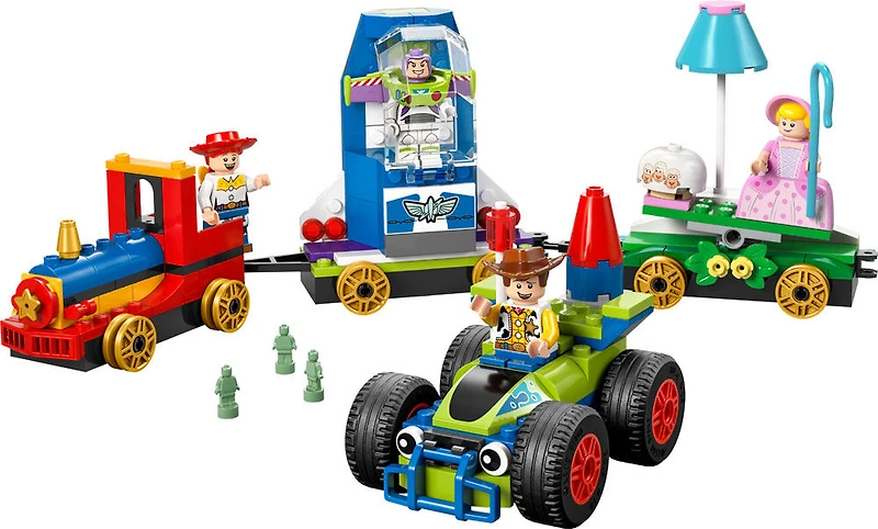 LEGO Disney et Pixar LeTtrain en Fête et la Voiture RC de Toy Story, Ensemble de Jeu de Construction pour les Enfants 43264