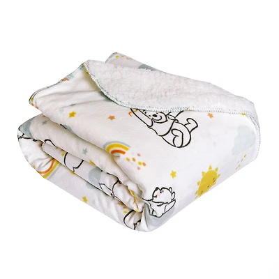 Disney Winnie the Pooh Sherpa Plush Baby Blanket, 30" x 40"