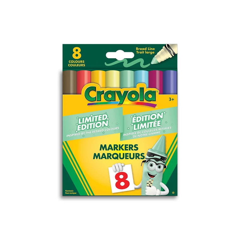 Marqueurs à trait large Crayola édition limitée - Paquet de 8