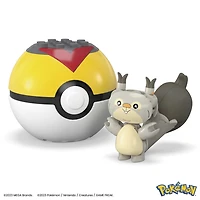 MEGA Pokemon Skwovet Building Toy Kit, Poseable Action Figure with Poke Ball (19 Pieces)
