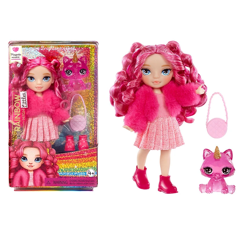 Rainbow High Littles - Magenta Monroe petite poupée rose de 5,5 po (14 cm) articulée