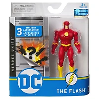 DC Comics, 4-Inch THE FLASH Action Figure with 3 Mystery Accessories