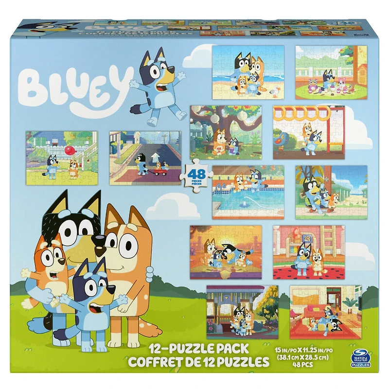 Bluey 12-Pack of Jigsaw Puzzles