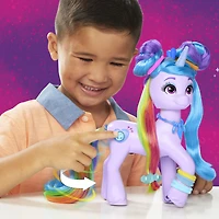 My Little Pony : Raconte ton histoire Styles arc-en-ciel Izzy Moonbow, figurine de licorn - Édition anglaise