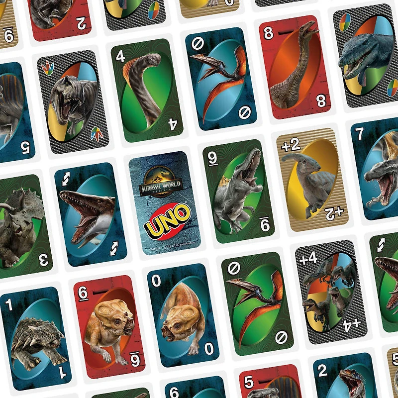 UNO Jurassic World Rebirth Card Game for Kids, Family & Adult Game Nights