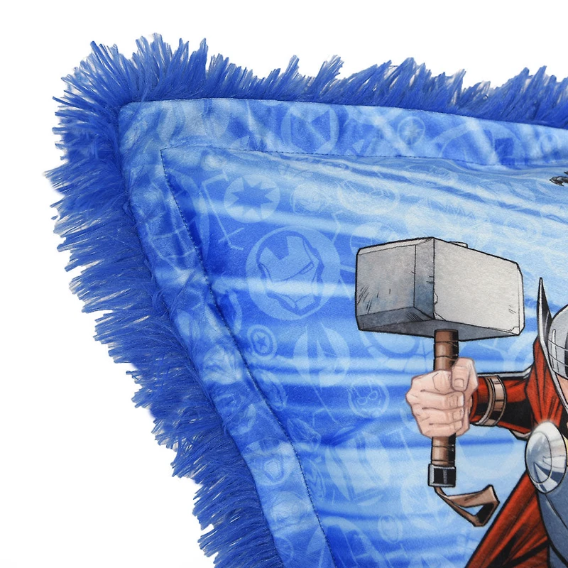 Oreiller géant en fourrure funky pour enfants Marvel Avengers, 20 po x 30 po