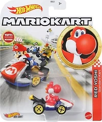 Hot Wheels Mario Kart Vehicle Red Yoshi