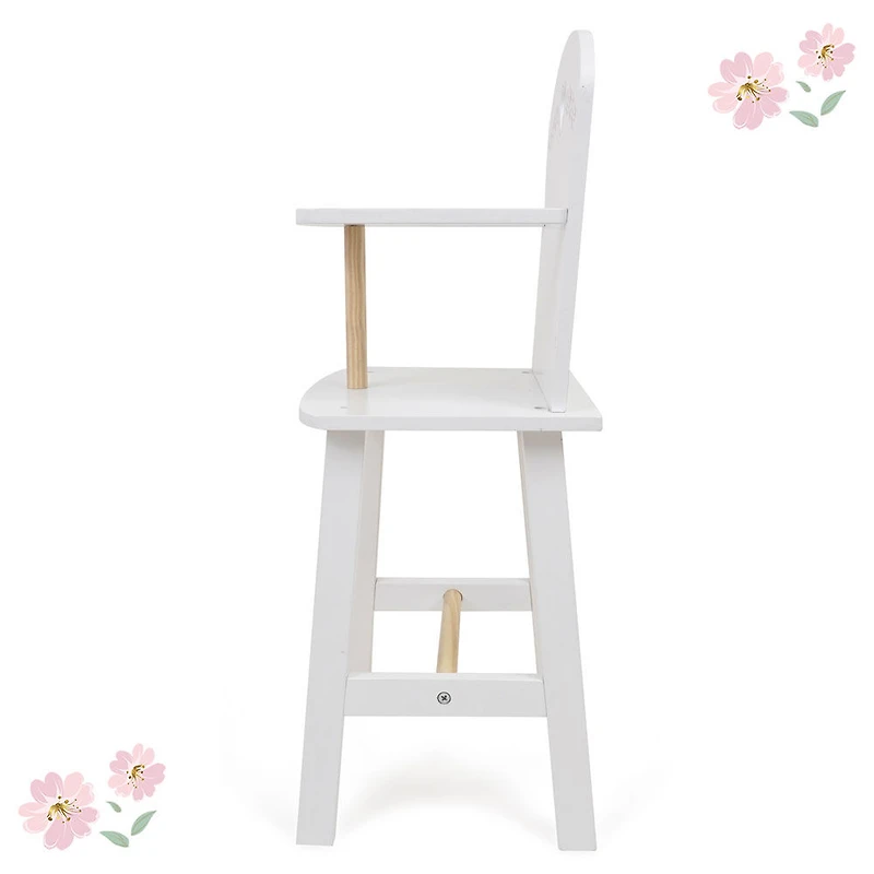 Chaise haute en bois pour poupée, Little Flora - Notre exclusivité