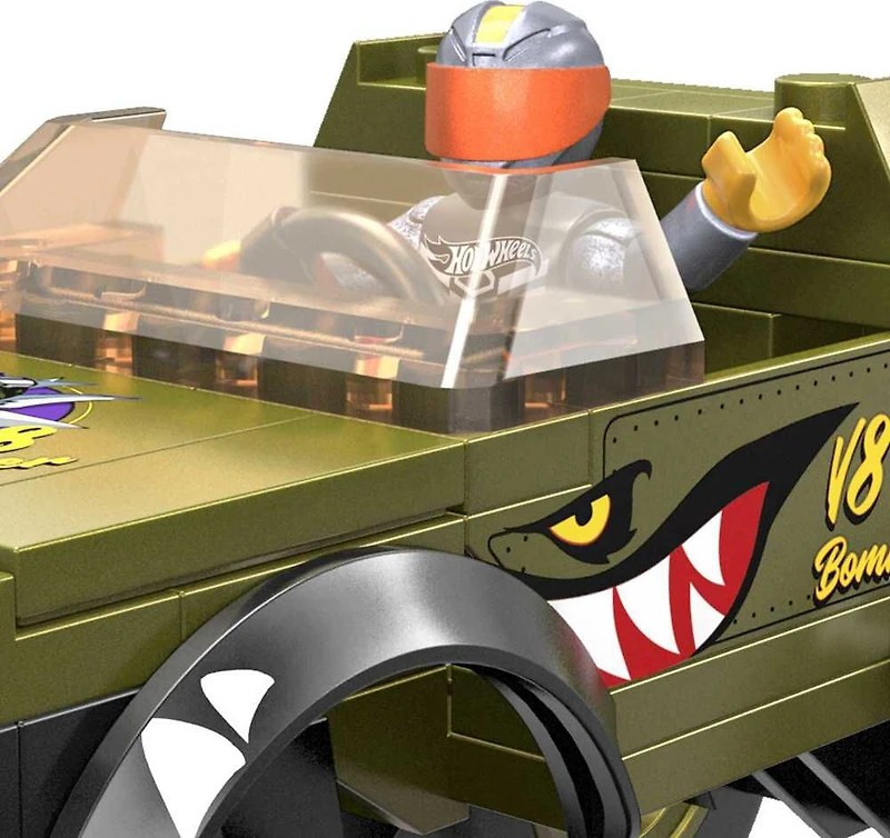 MEGA Hot Wheels V8 Bomber Monster Truck building set, 86 pieces