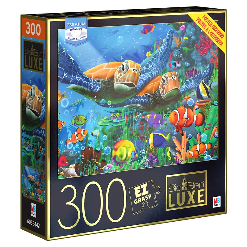 Puzzle Big Ben Luxe de 300 pièces, Tortues des profondeurs