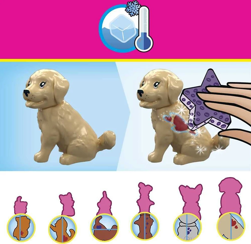 Mega Barbie Color Reveal Train 'n Wash Pets