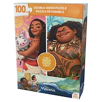 Disney, Vaiana et Maui, Puzzle 2 en 1 réversible de 100 pièces