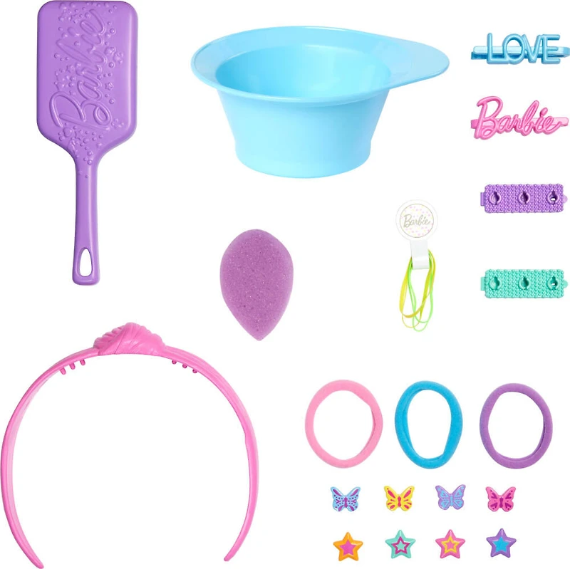 Barbie Tête à coiffer, cheveux blonds, 20+ accessoires