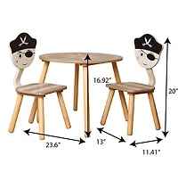 Pirate Round Table With 2 Chairs