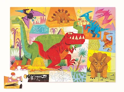 Dinosaur Shaped Puzzle 36 Pieces - Édition anglaise