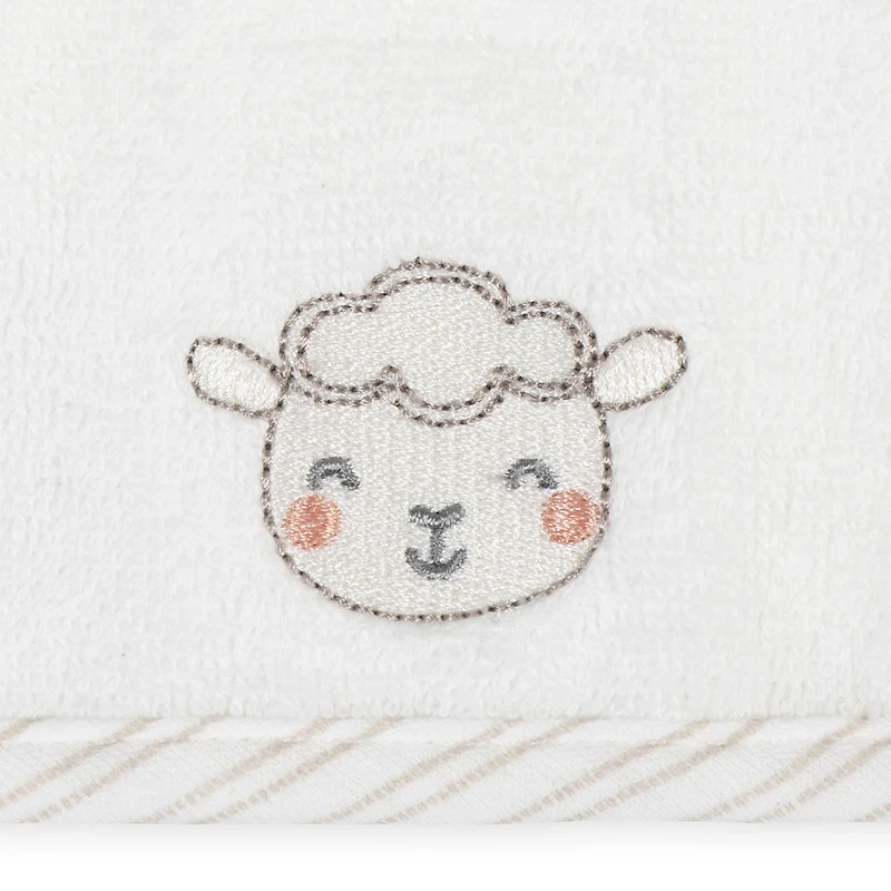 Koala Baby - 6-Pack Baby Washcloths - Grey & White Lamb