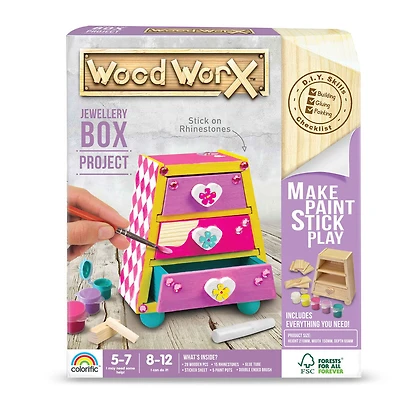 Boîte à bijoux à assembler Wood WorX