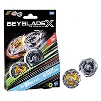 Beyblade X Gale Wyvern 3-60T & Sword Dran 3-80B Dual Pack Set with 2 Right-Spinning Tops; Authentic Takara Tomy Battle Tops