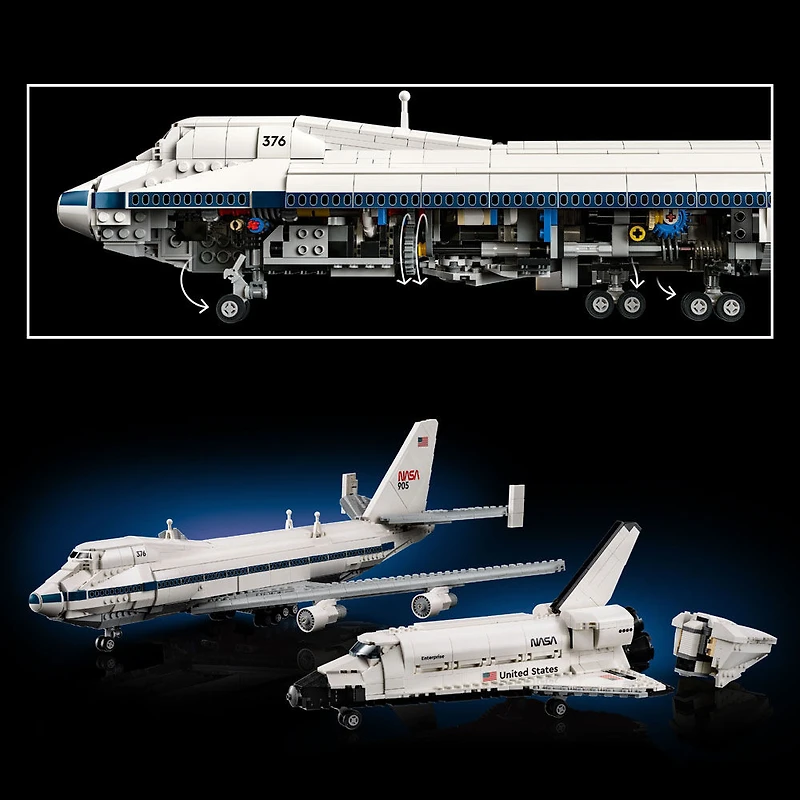 LEGO Icons L'aéronef de Transport de Navette, Décoration de Bureau à Domicile, Ensemble de Construction pour Adultes 10360