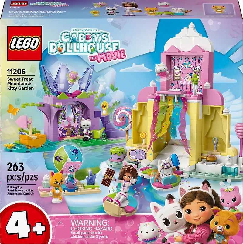 LEGO Gabby's Dollhouse Sweet Treat Mountain & Kitty Garden Building Blocks for Pretend Play - 11205