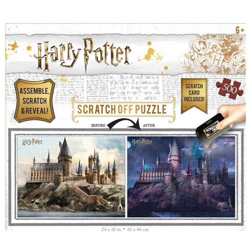 Prime 3D - Scratch Off: Harry Potter Hogwarts - 500 Pièces Puzzle