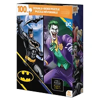 Batman, Puzzle 2 en 1 double face de 100 pièces, Joker, DC Comics, films d'action, puzzles pour enfants, jouets Batman