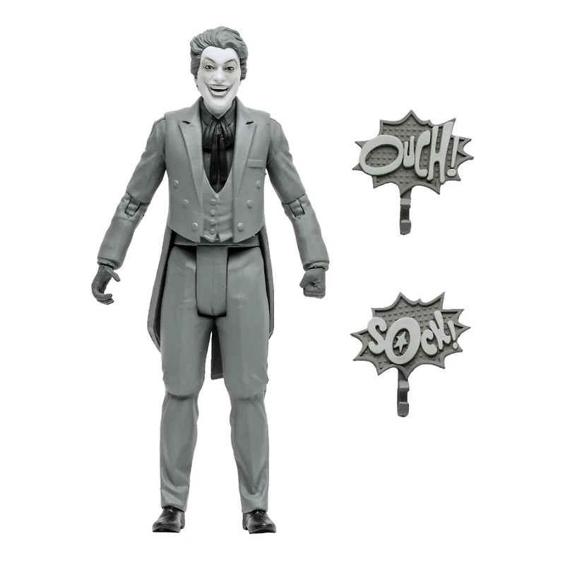 DC Retro 6" Wave 4 Batman 66 - Le Joker (Black and White TV Variant) - Notre exclusivité
